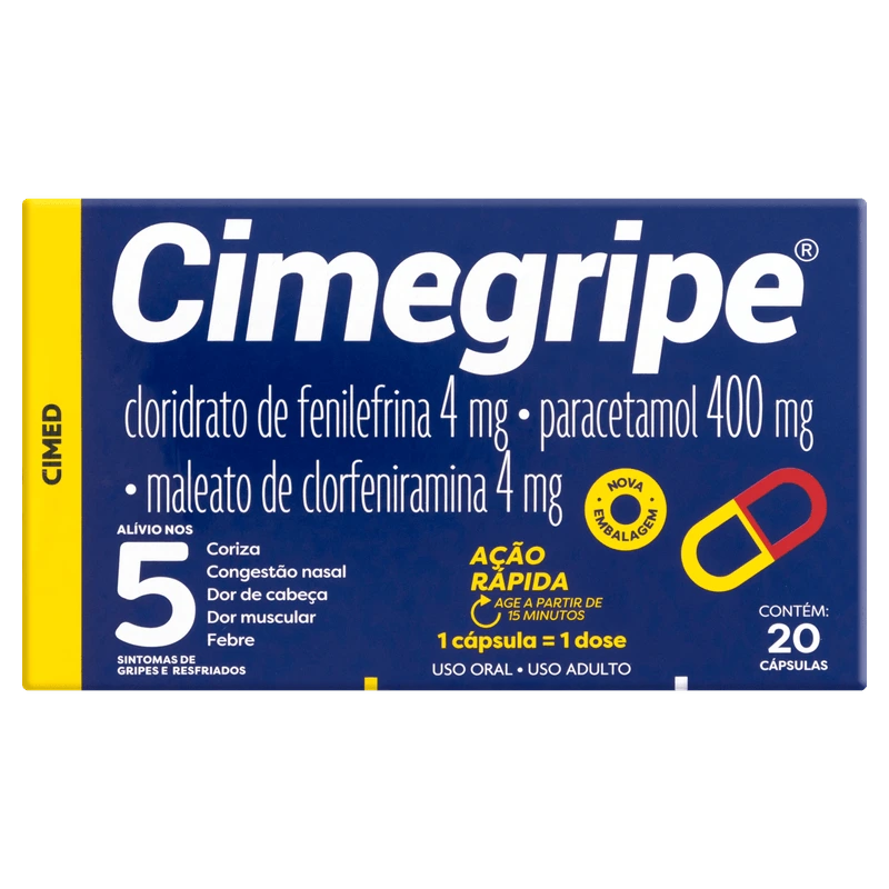 Imagem de Cimegripe com 20 cápsulas