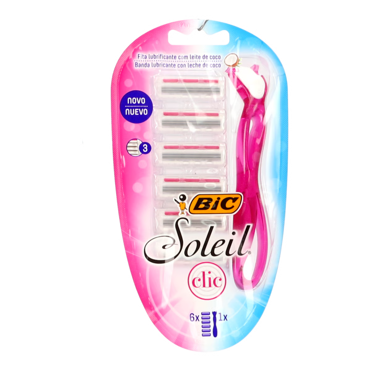 Imagem de Aparelho de Barbear Bic Soleil Clic com 6 Refis