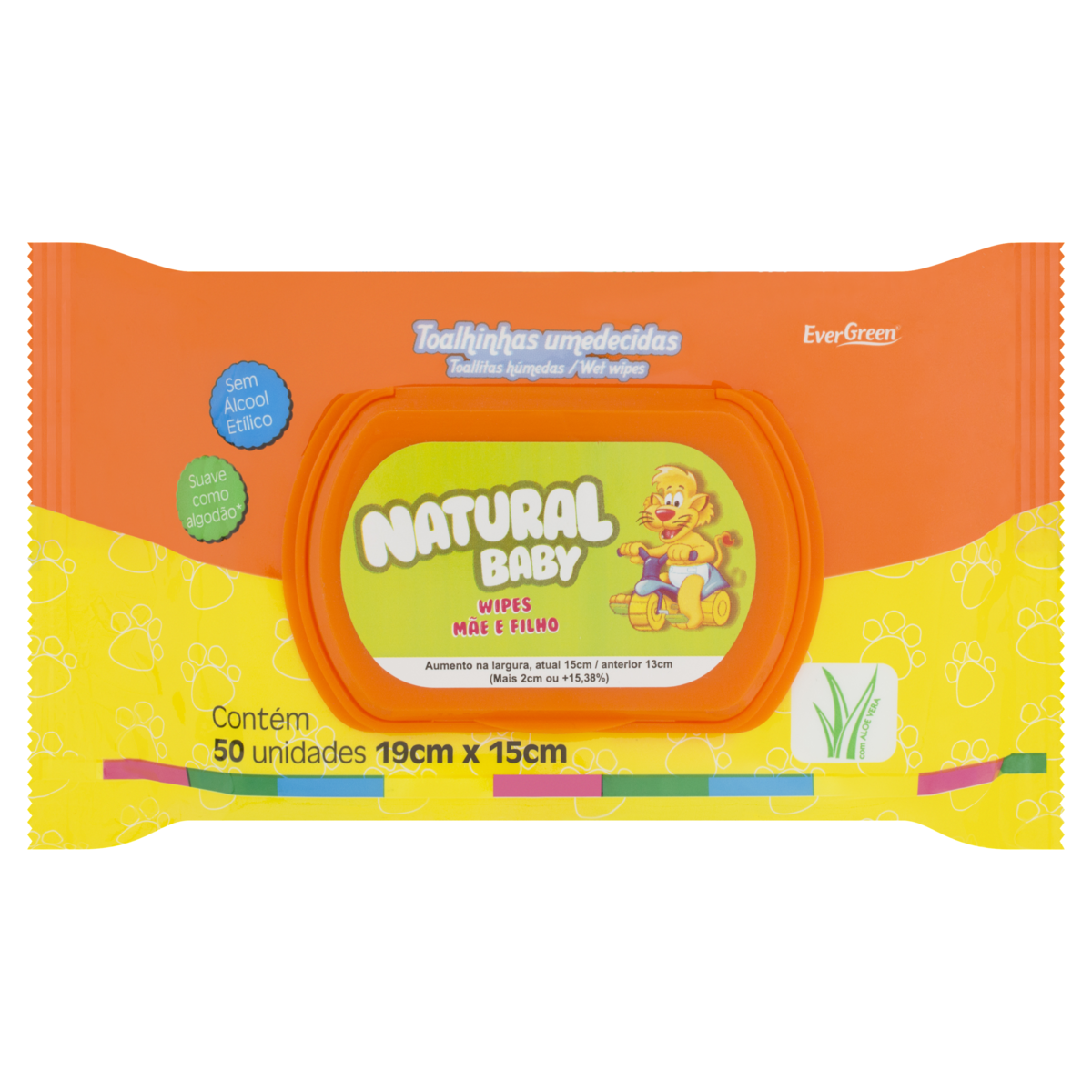 Imagem de Lenço Umedecido Natural Baby com 50 unidades