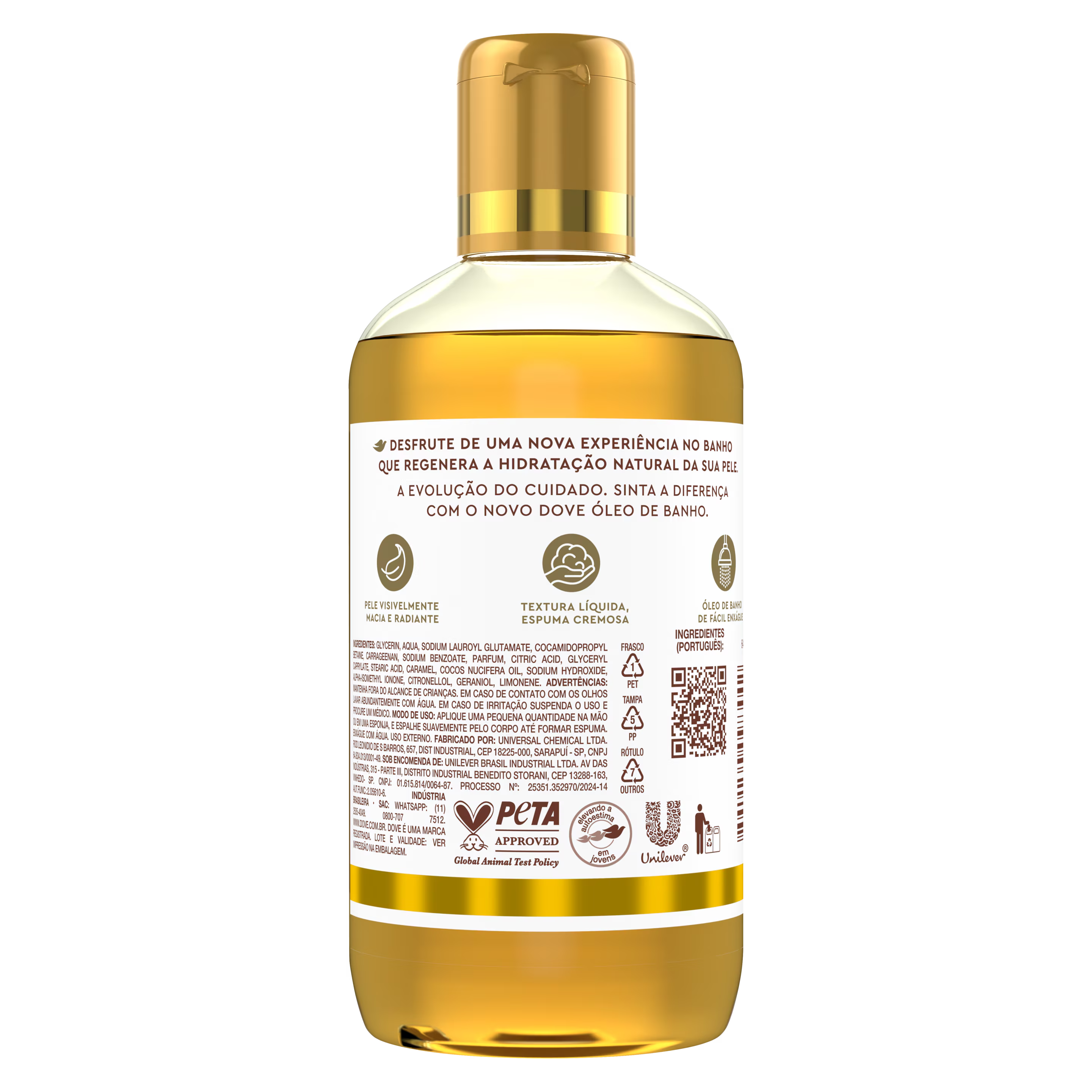 Imagem de Sabonete Liquido Óleo de Banho Dove Glicerina Squeeze 240ml