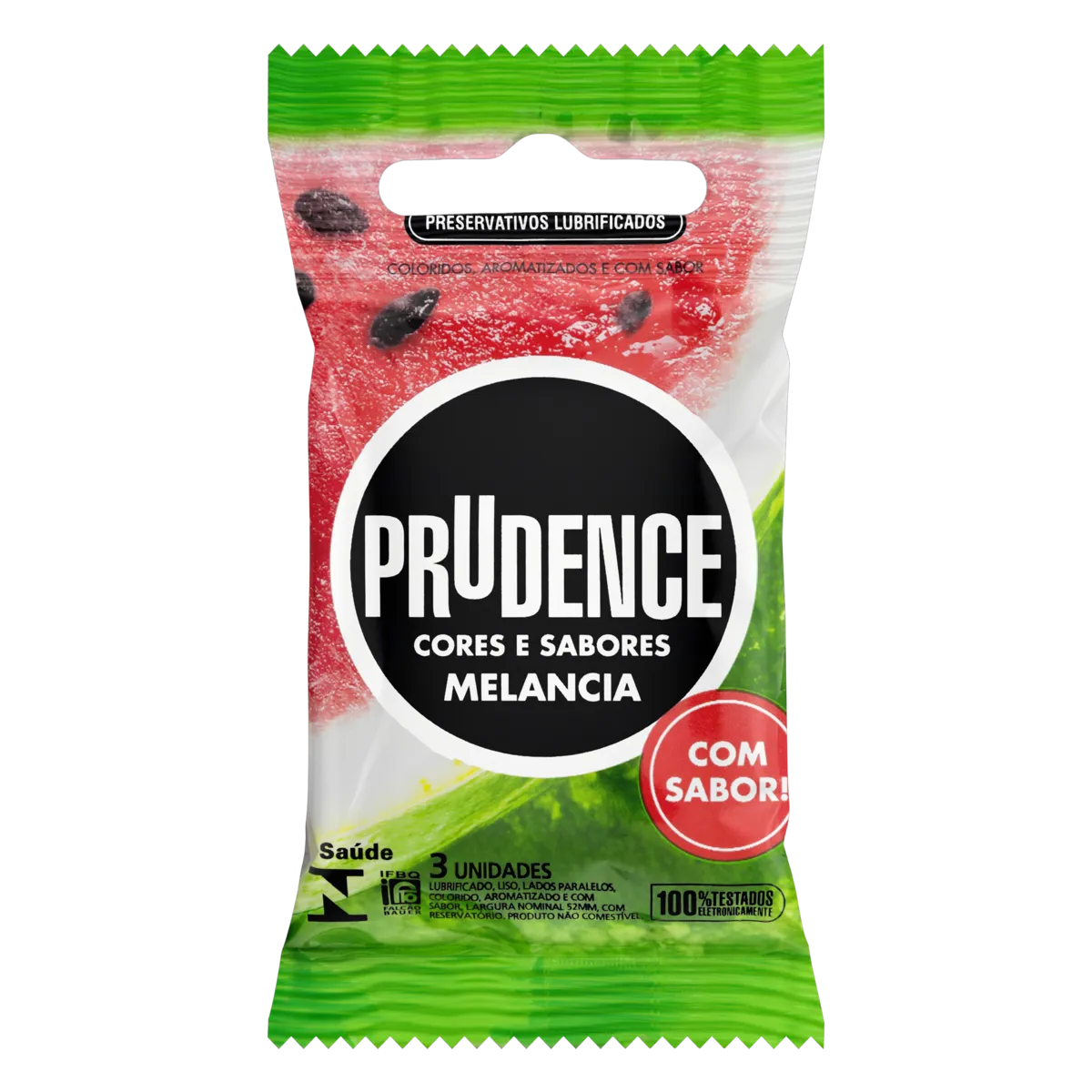 Imagem de Preservativo Prudence Melancia com 3 unidades