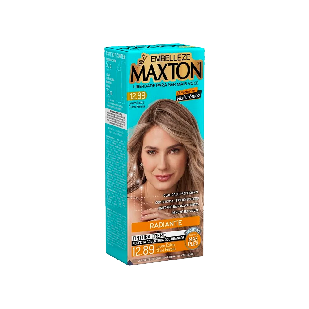 Imagem de Tintura Maxton 12.89 Loiro Extra Claro Perola