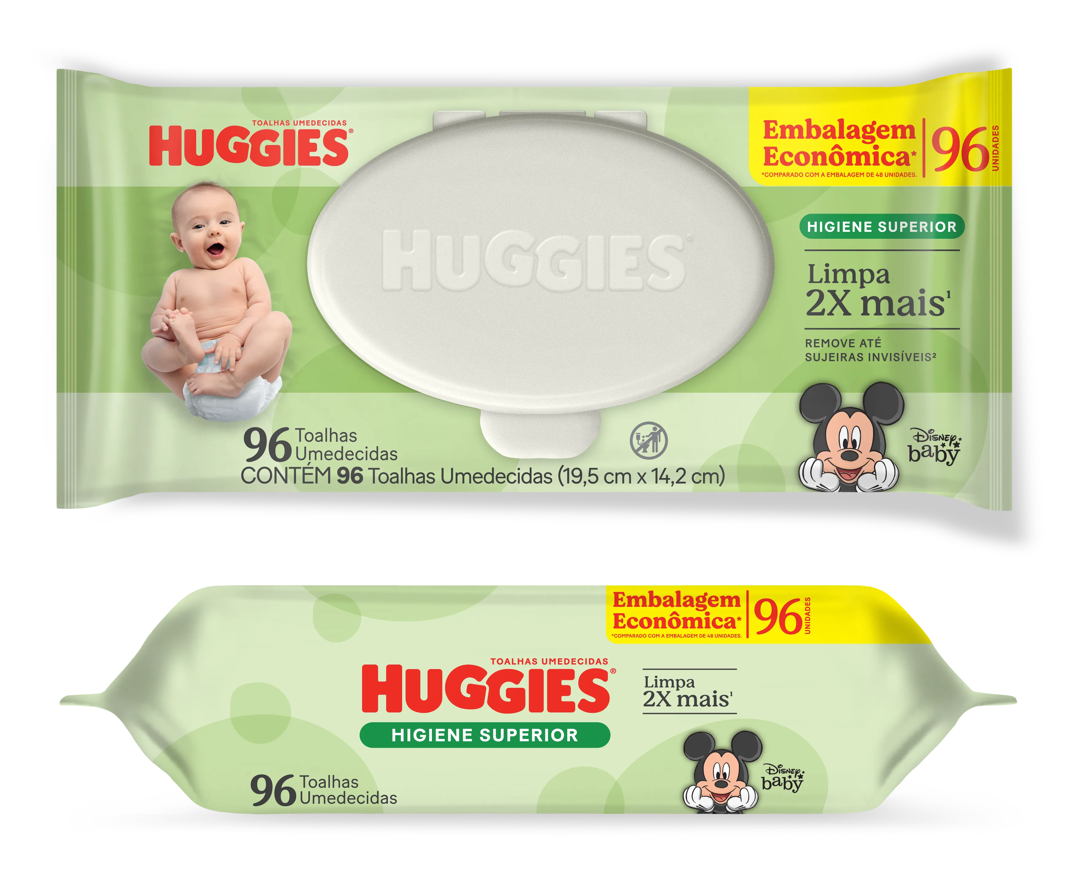 Imagem de Lenço Umedecido Huggies Higiêne Superior com 96 unidades
