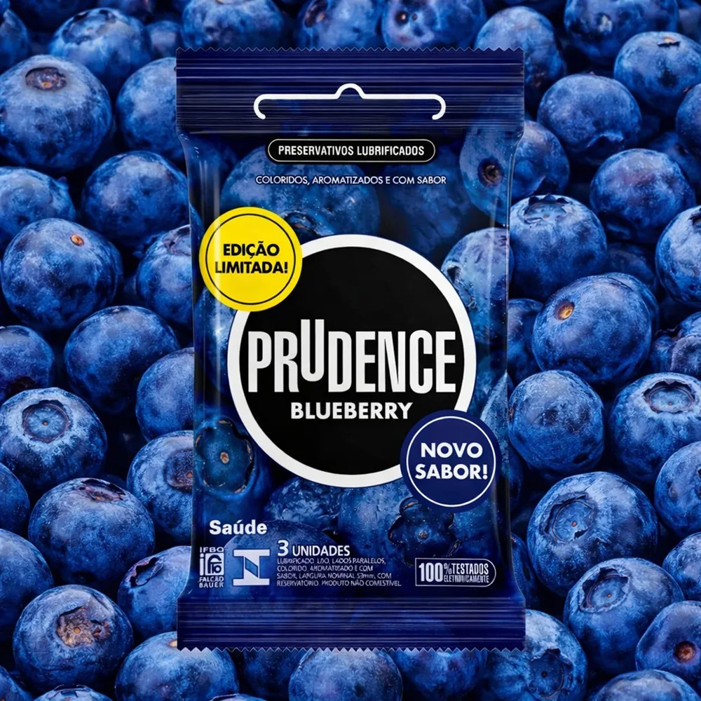 Imagem de Preservativo Prudence Blueberry com 3 unidades