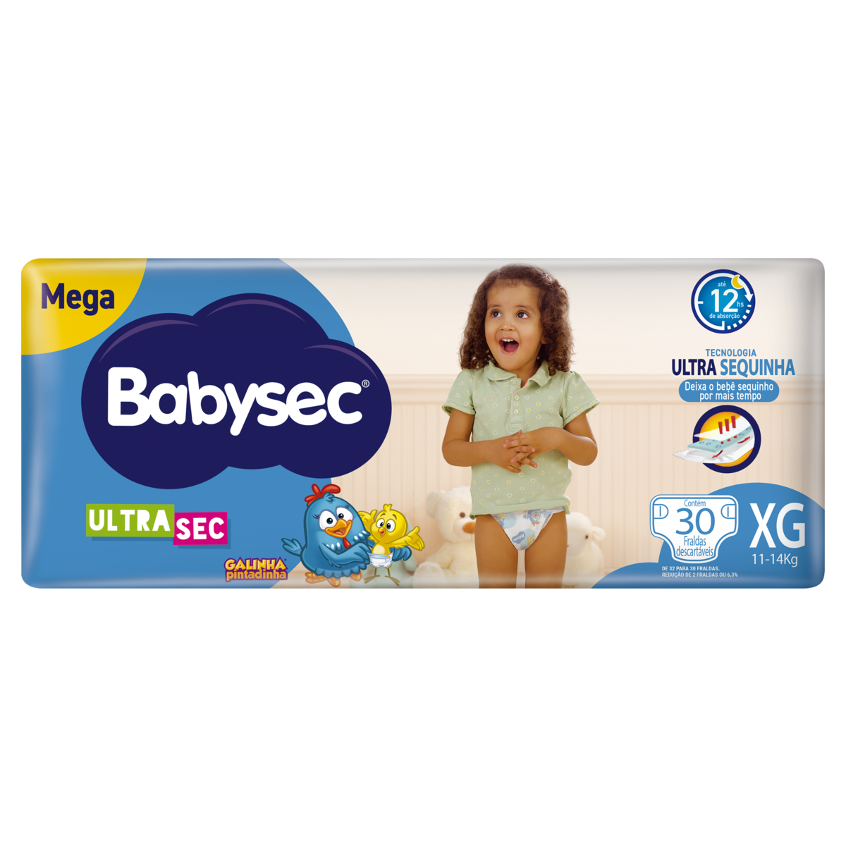 Imagem de Fraldas Babysec Ultrasec Mega XG com 30 unidades