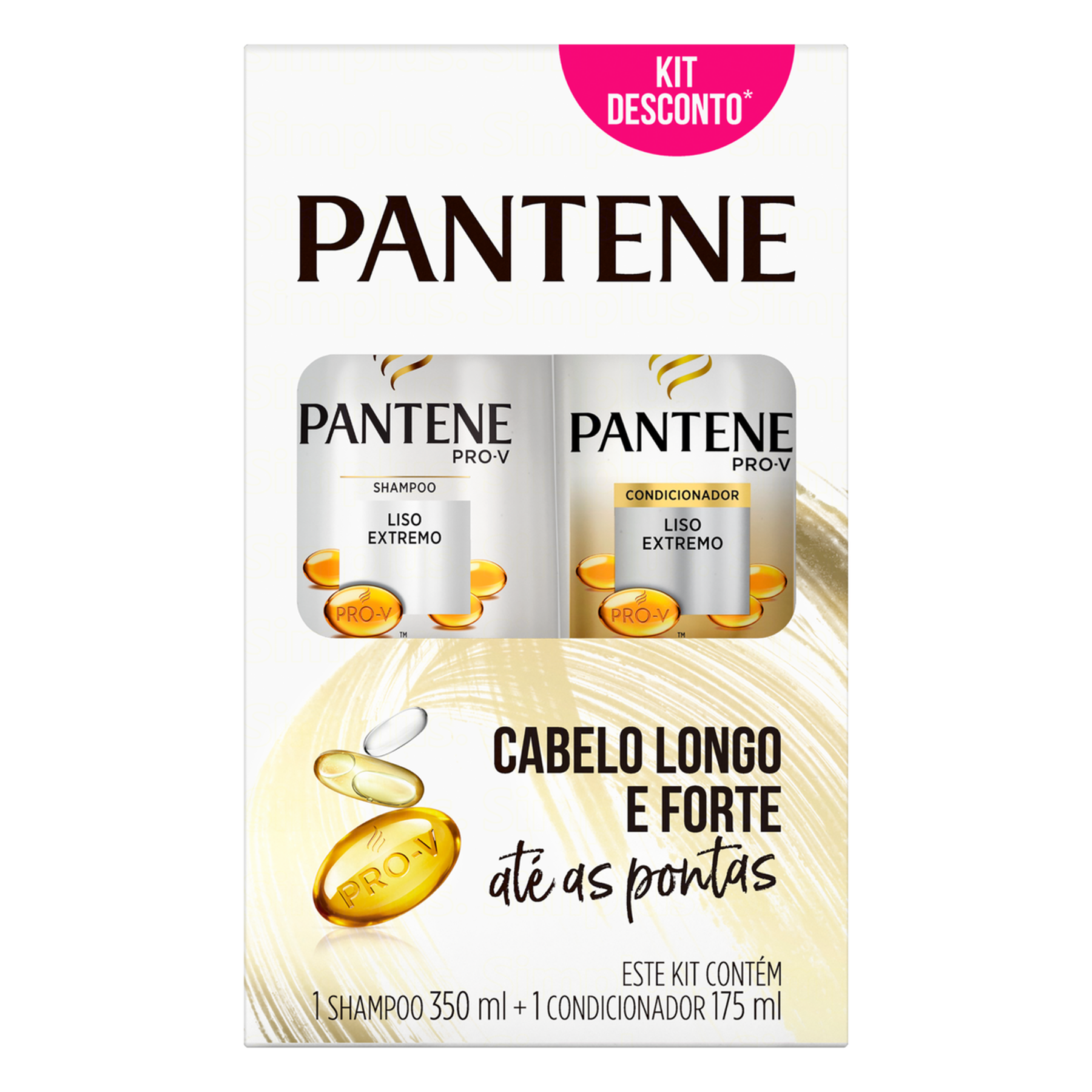 Imagem de Kit Pantene Shampoo + Condicionador Liso Extremo 350ml + 175ml