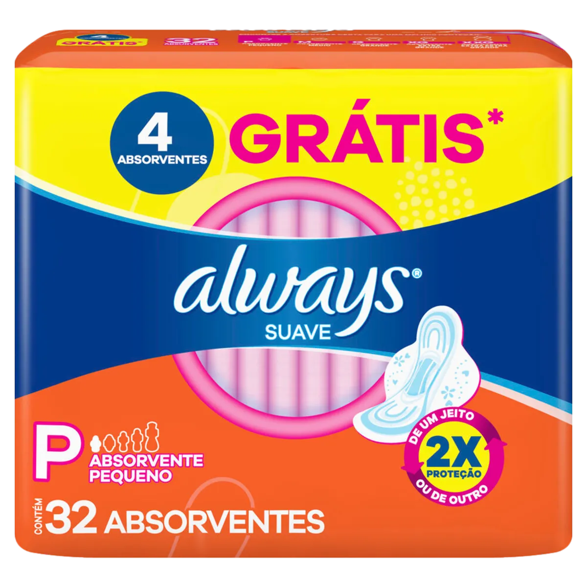Imagem de Absorvente Always Basic Suave com Abas de 32 unidades