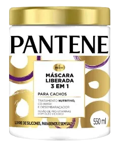 Imagem de Máscara Pantene Liberada 3 em 1 para Cachos 550ml