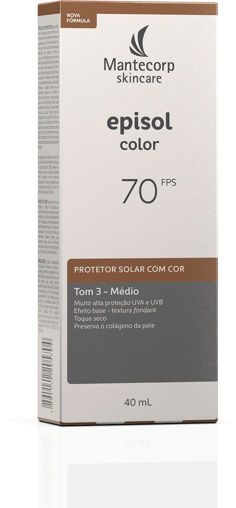 Imagem de Protetor Solar Facial Episol FPS 70 Tom 3 Médio 40ml