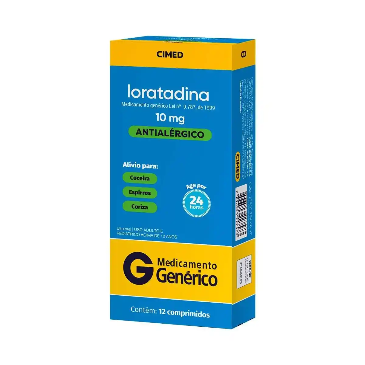 Imagem de Loratadina 10mg com 12 Comprimidos Revestidos