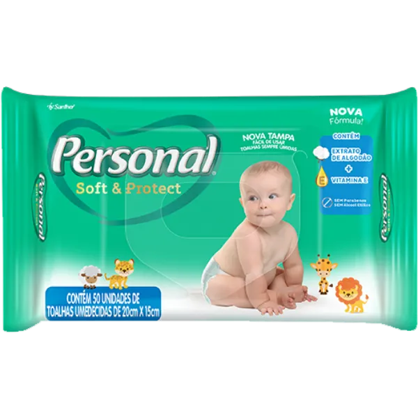 Imagem de Lenços Umedecidos Personal Baby com 50 Unidades