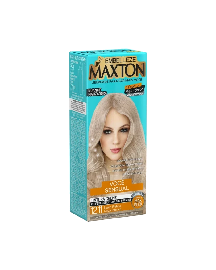 Imagem de Tintura Maxton 12.11 Loiro Platinado Cinza