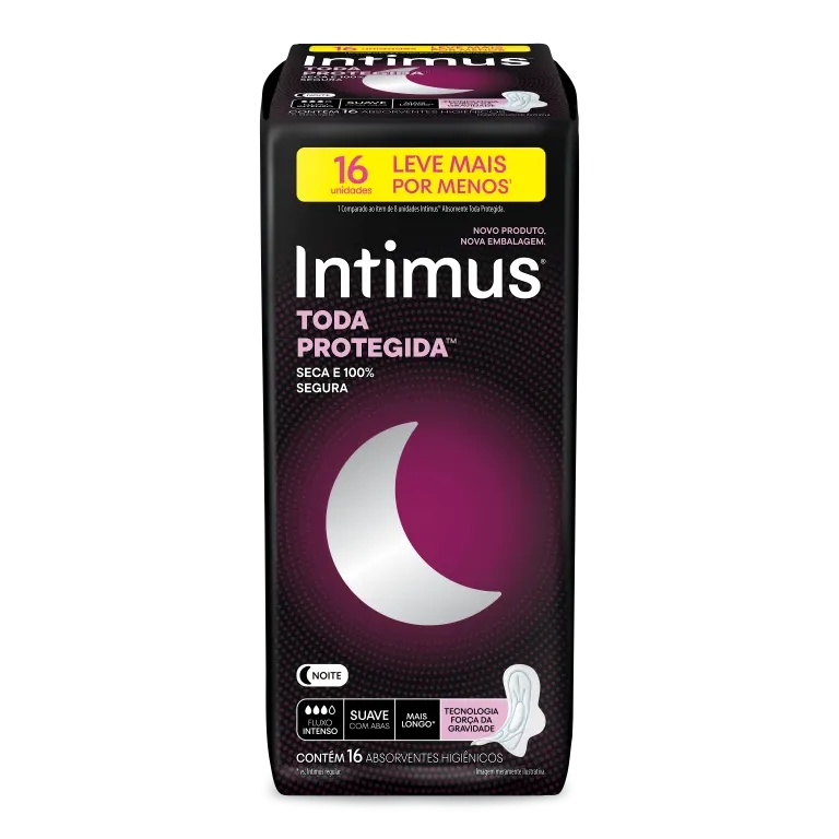 Imagem de Absorvente Intimus Gel Noturno com Abas Suave com 16 Unidades