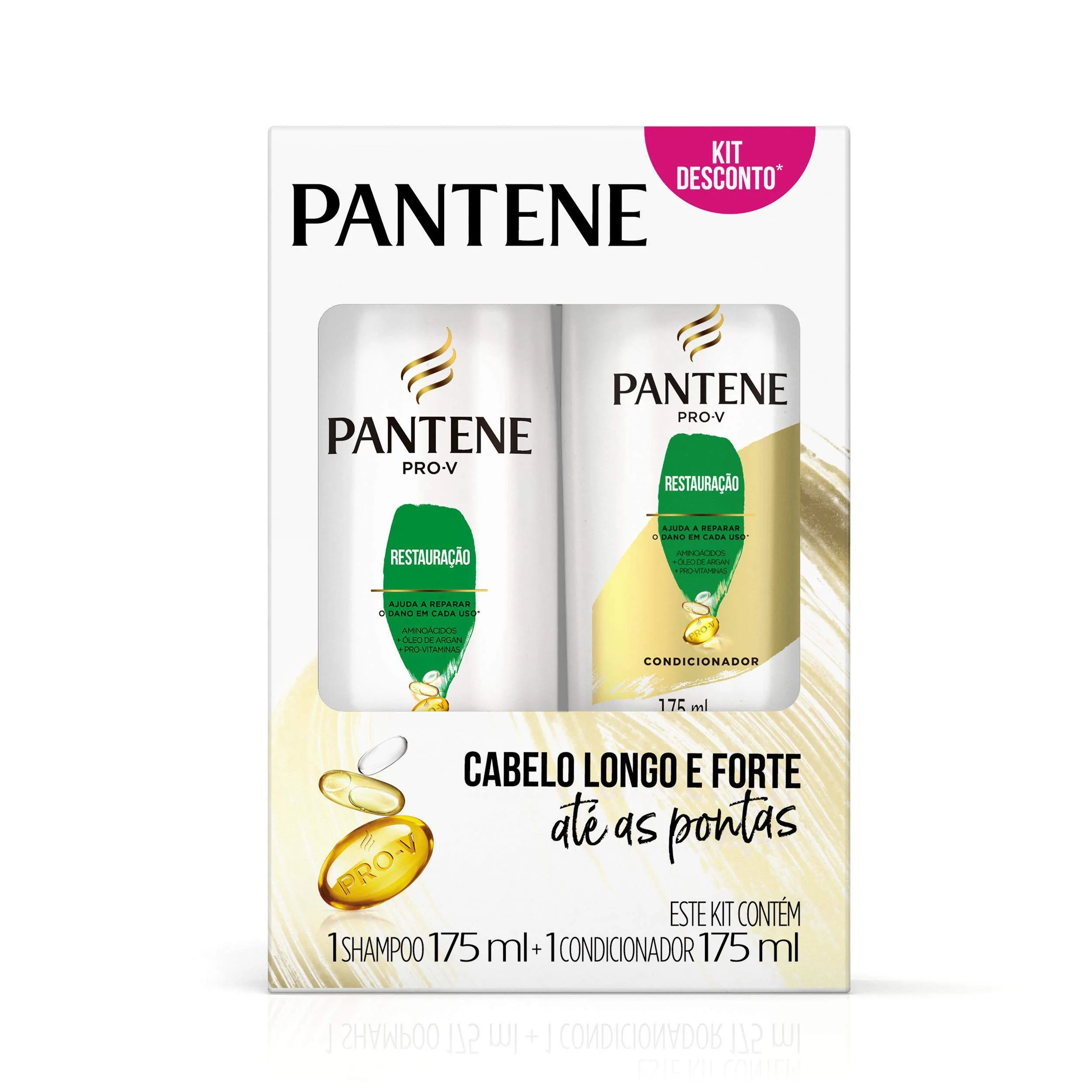 Imagem de Kit Pantene  Shampoo + Condicionador Restauração 175ml + 175ml