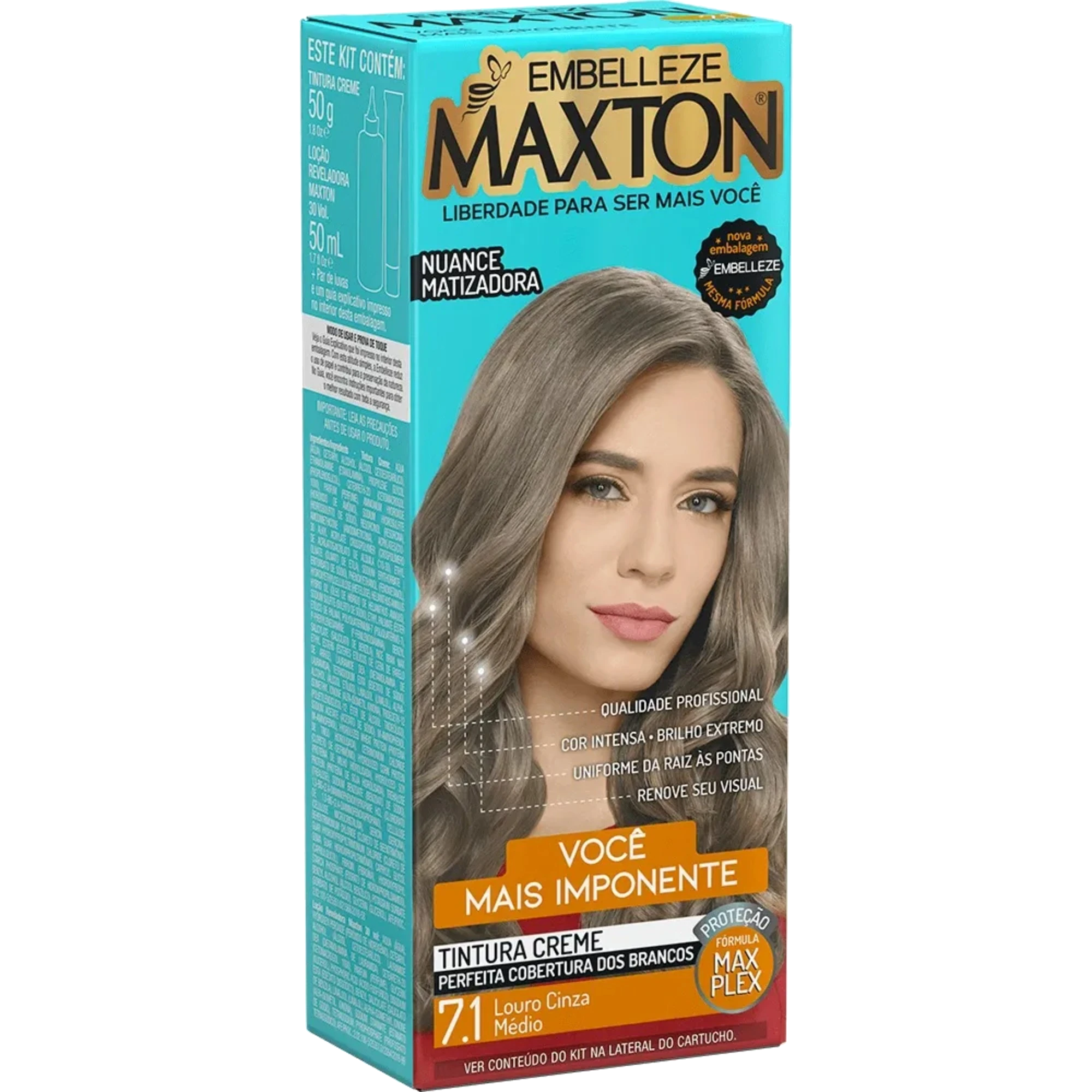 Imagem de Tintura Maxton 7.1 Loiro Cinza Médio