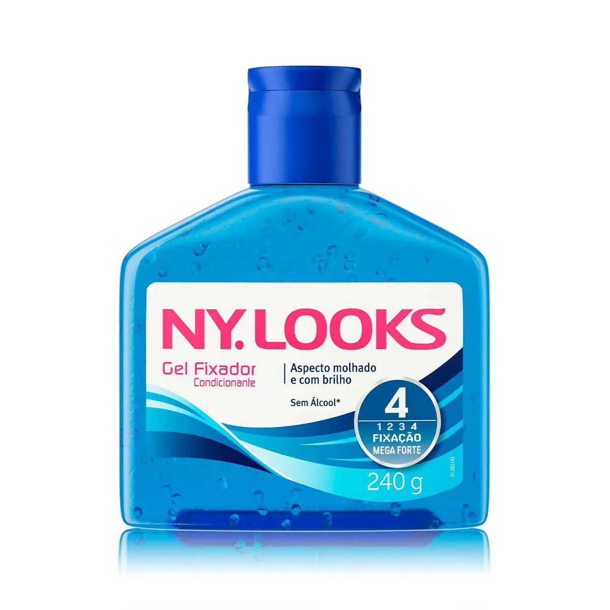 Imagem de Gel Fixador Ny Looks Mega Forte 4 Azul 240g