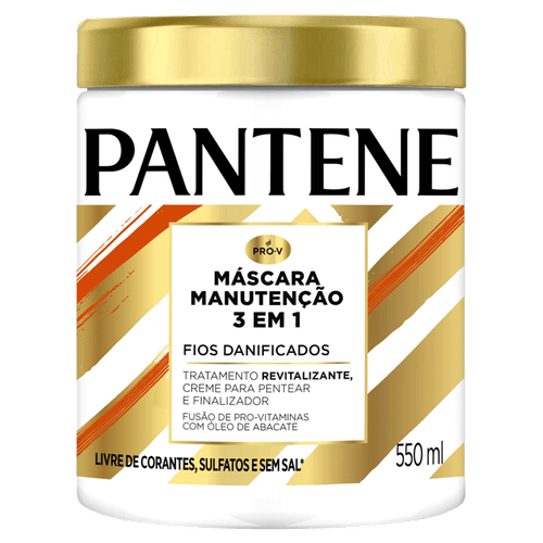 Imagem de Máscara de Tratamento Pantene Condicionante 3 em 1 Fios Ressecados