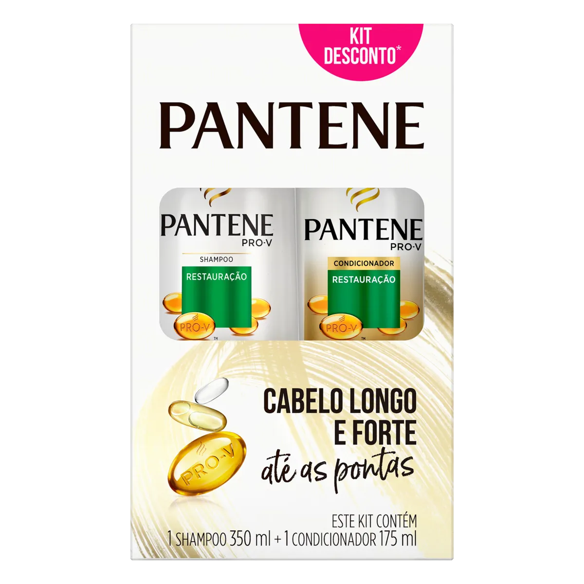 Imagem de Kit Pantene Shampoo + Condicionador Restauração 350ml + 175ml