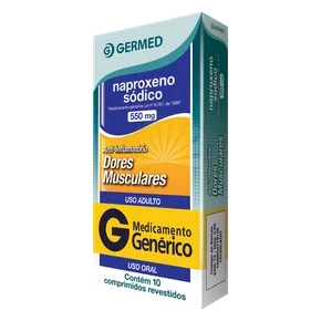Imagem de Naproxeno Sódico 550mg com 10 Comprimido Revestido